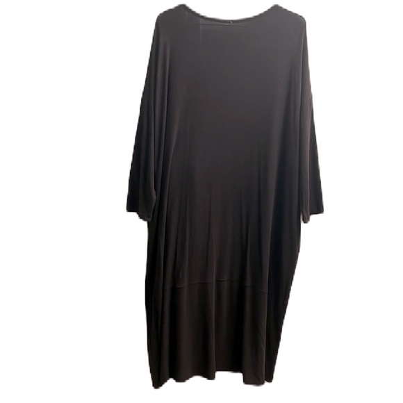 Eileen Fisher, 95% Viscose, Loungewear, Scoop Neckline Dress,Heather Burgundy,XL - Picture 2 of 6